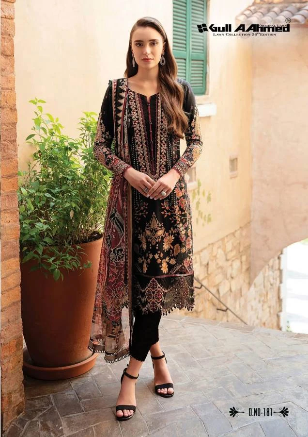 Gull Ahmed Lawn Vol 20 Cotton Wholesale Pakistani Salwar Suit Catalog — Wholesale Salwar Suits, MPA wholesale from Surat - Gallery Image 5